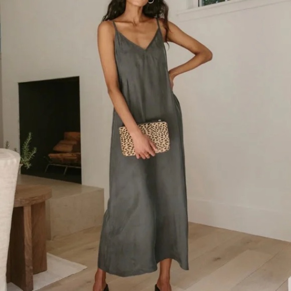 Jenni Kayne Rio Slip Dress in Ink, Medium